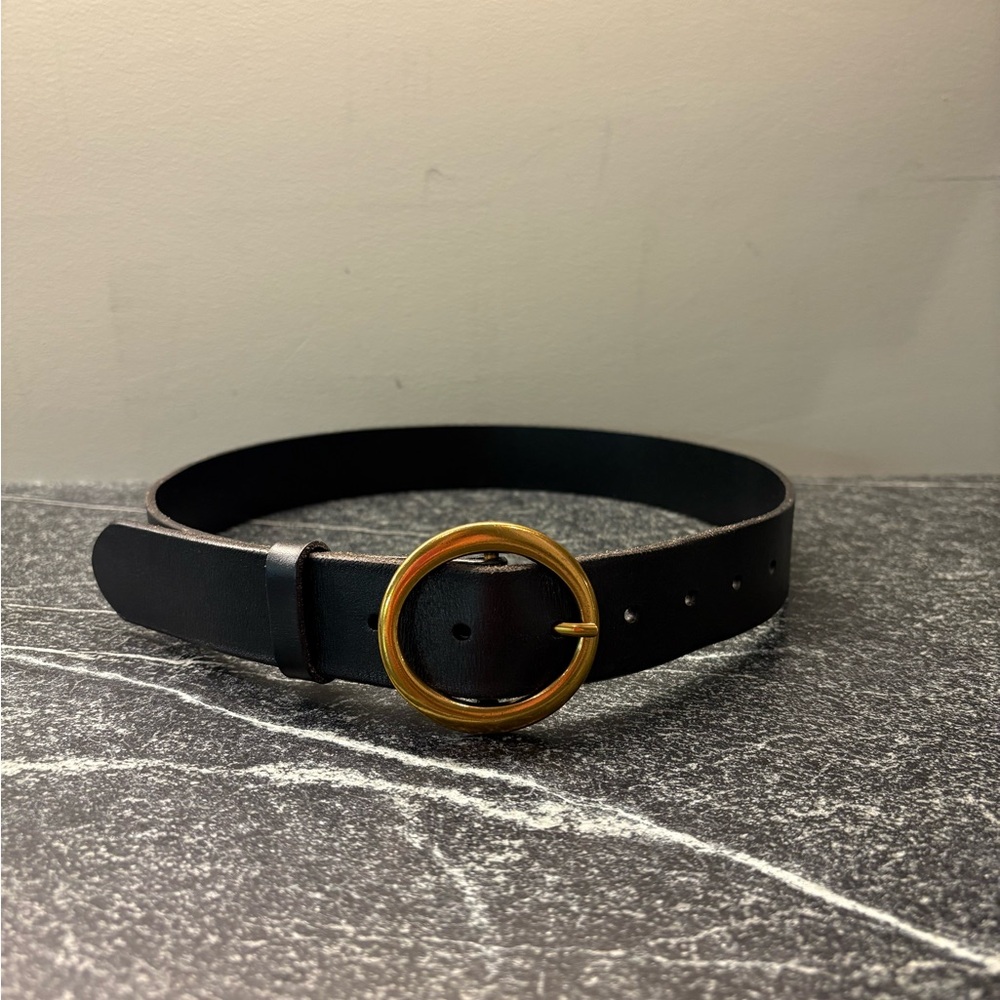 Aritzia Babaton Black Leather Belt